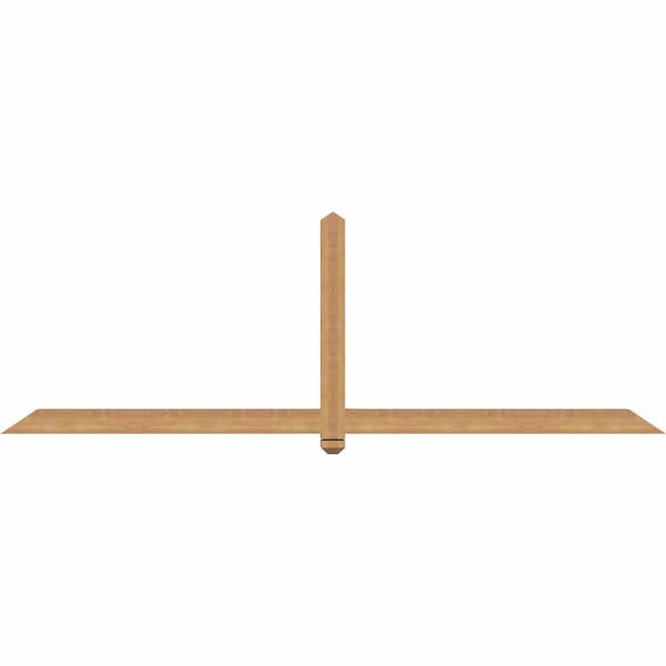 Ekena Millwork Eugene Smooth Timber Gable Bracket, Western Red Cedar, 96"W x 32"H x 3 1/2"D x 3 1/2"F, 8/12 Pitch GBW096X32X0404EUG00SWR - main